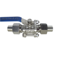 304 stainless steel  external thread connection with welded pipe ball valve DN25 304 sanitary 304 sanitary 3pc weld ball valve